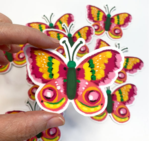 Pink Butterfly Stickers