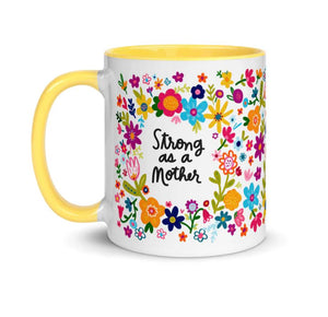 coffee mug with saying strong as a mother