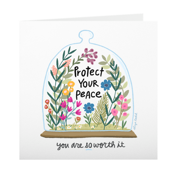 Protect Your Peace - Greeting Cards - 5x5 Inch Square