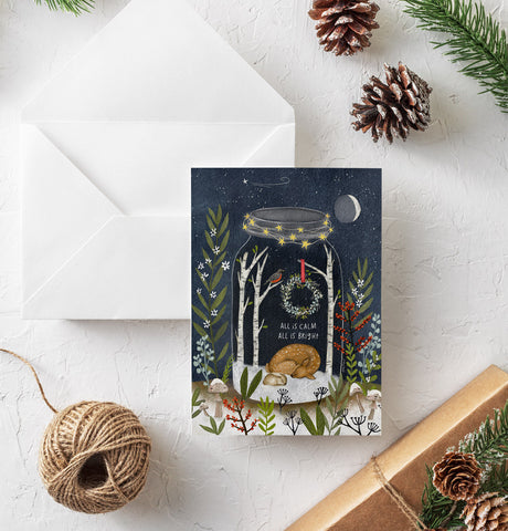 All is Calm, All is Bright - 5x7 Greeting Cards