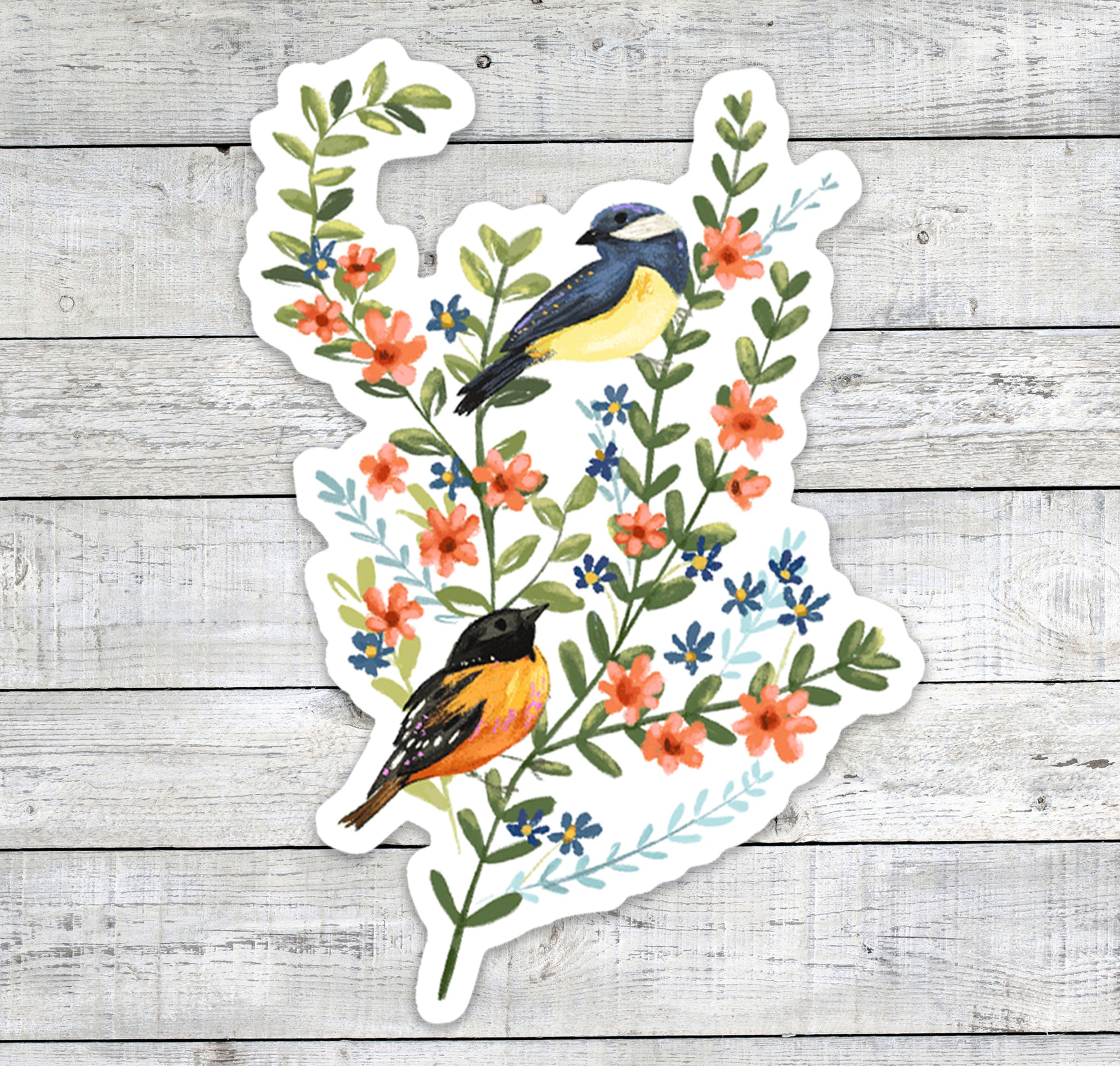 Birds On A Branch Stickers