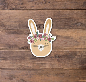 Bunny with Flower Crown Stickers