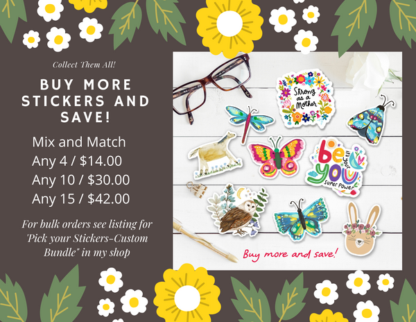 Hello Lovely Floral Bouquet Stickers