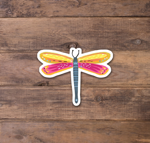 Pink Dragonfly Stickers