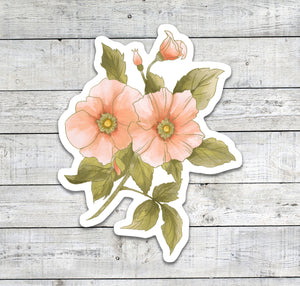 Pink Floral  Stickers