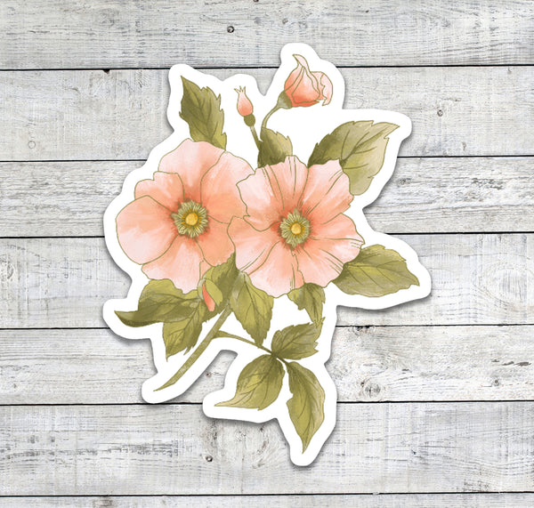 Pink Floral  Stickers