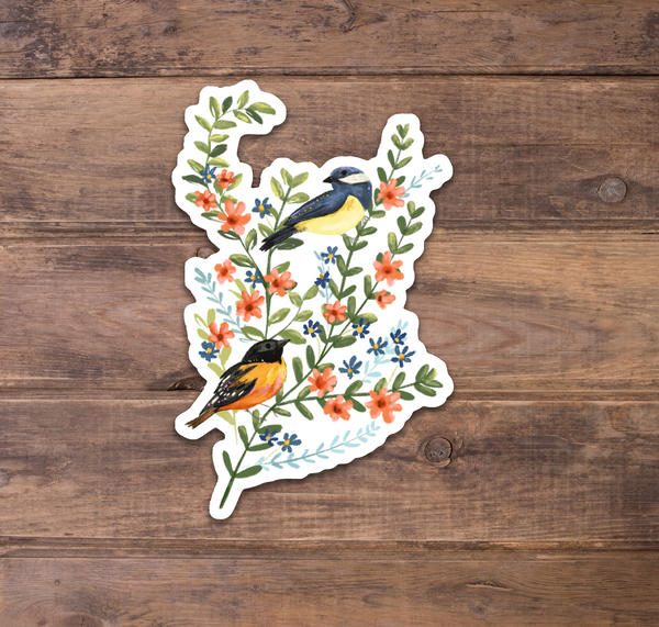 Birds On A Branch Stickers