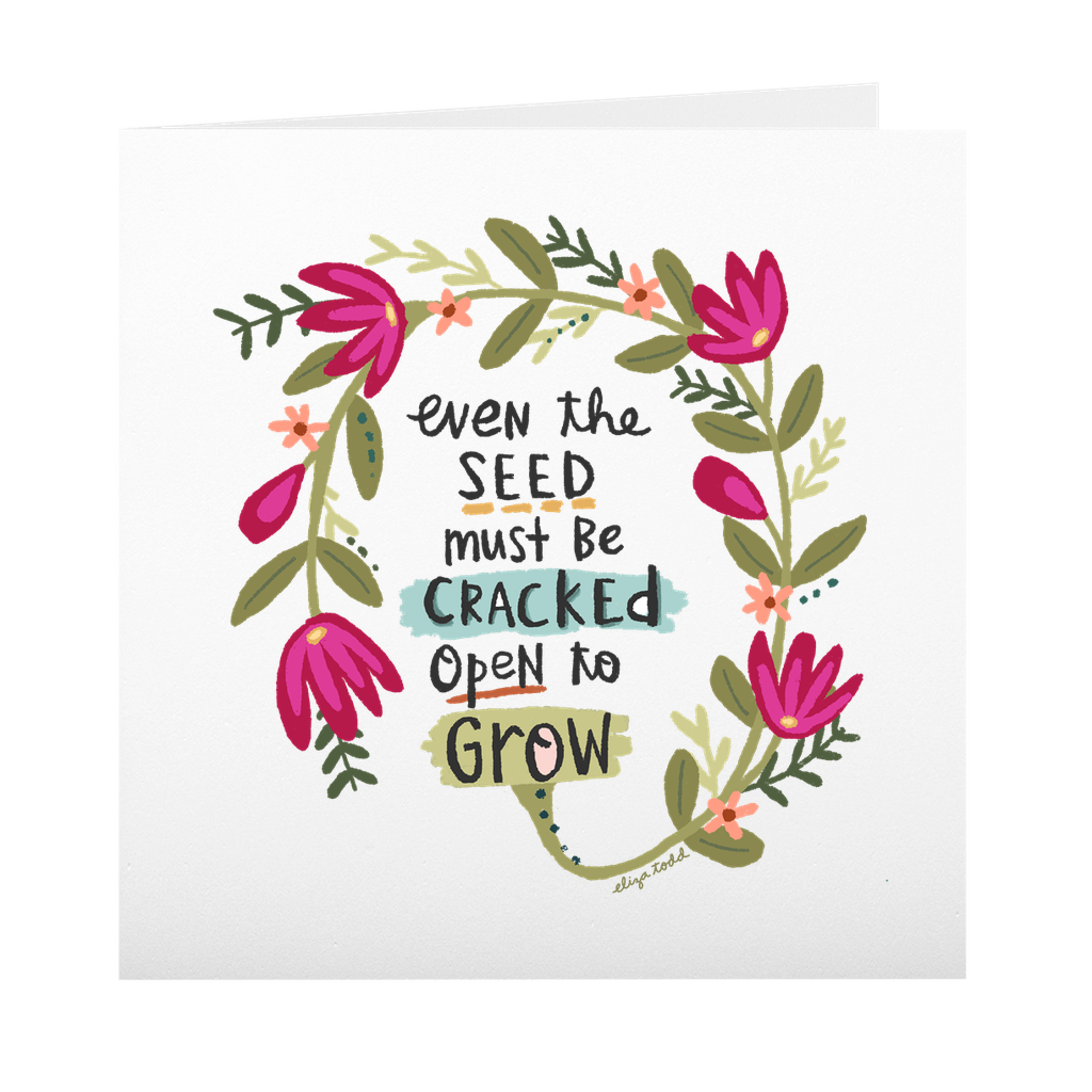 Open to Grow - Greeting Cards -  5x5 Inch Square