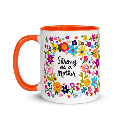 Strong As A Mother Floral 11 oz Mug